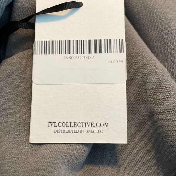 IVL Collective Oversized Hoodie Sweatshirt Soft Charcoal Gray Fleece S - Picture 4 of 9